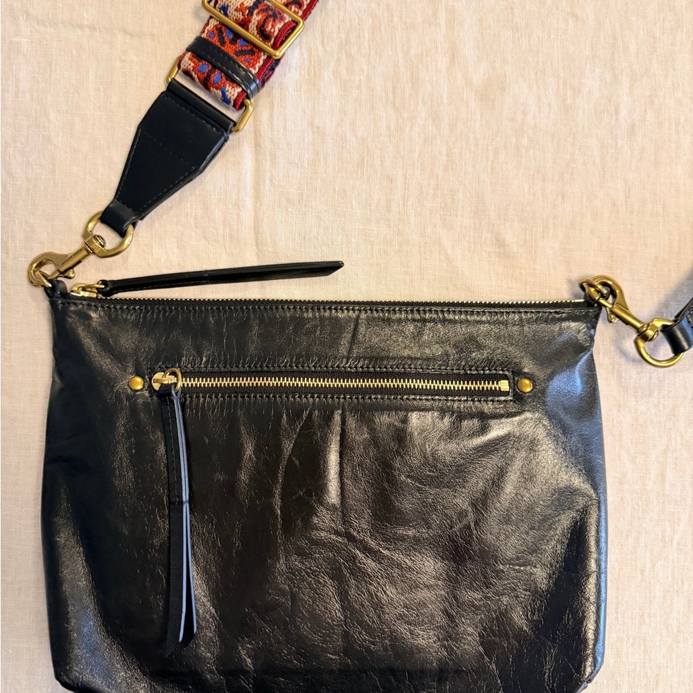 Isabel Marant Nessah Black Crossbody Bag with Patterned Strap - Picture 3 of 8